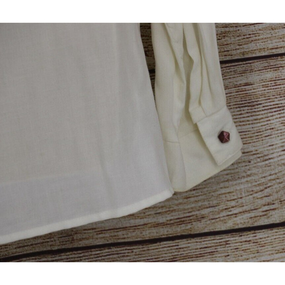 VINTAGE IVY Collectibles Womens Size Large Button Down Long Sleeve Shirt White - Picture 7 of 9